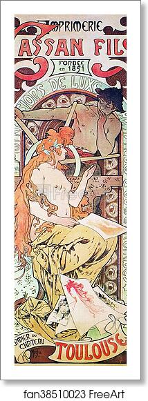 Free art print of Imprimerie Cassan Fils by Alphonse Mucha Free art print of Imprimerie Cassan Fils by Alphonse Mucha