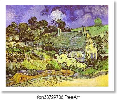 Free art print of Cottages with Thatched Roofs. Auvers-sur-Oise by Vincent Van Gogh Free art print of Cottages with Thatched Roofs. Auvers-sur-Oise by Vincent Van Gogh