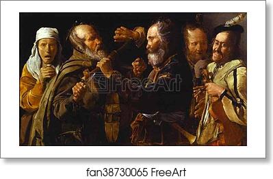 Free art print of The Quarrel of the Musicians by Georges De La Tour