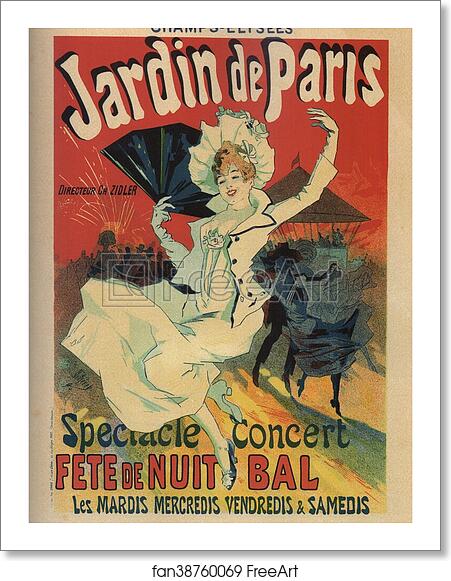 Free art print of Jardin de Paris by Jules Chéret Free art print of Jardin de Paris by Jules Chéret