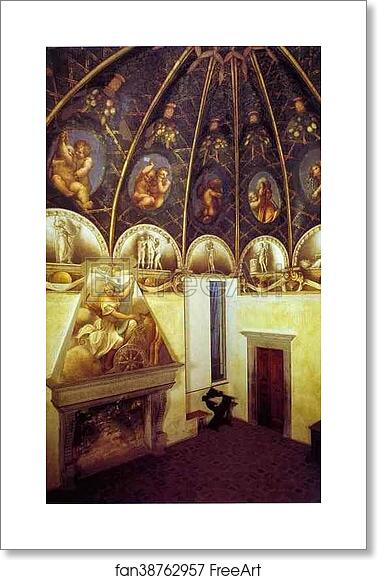 Free art print of General View of the Abess' Room by Correggio