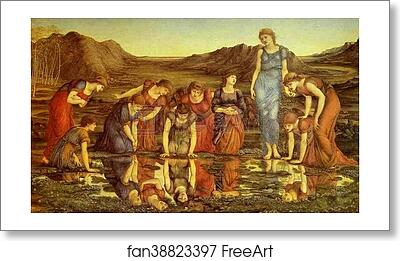 Free art print of The Mirror of Venus by Sir Edward Coley Burne-Jones
