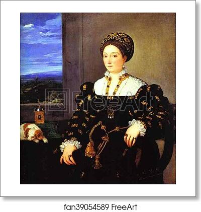 Free art print of Portrait of Eleonora Gonzaga della Rovere by Titian