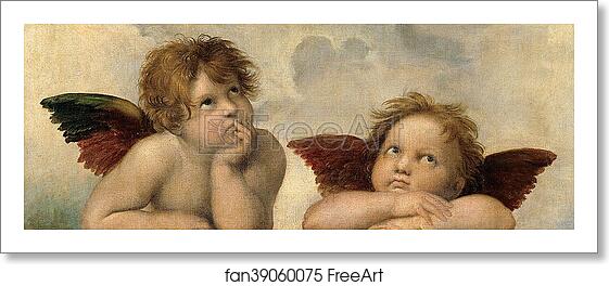 Free art print of Sistine Madonna (Cherubini Detail) by Raphael