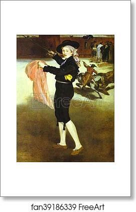 Free art print of Mlle Victorine Meurent in the Costume of an Espada by Edouard Manet
