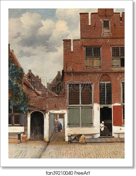 Free art print of View of Houses in Delft, known as 'The little Street' by Johannes Vermeer Free art print of View of Houses in Delft, known as 'The little Street' by Johannes Vermeer