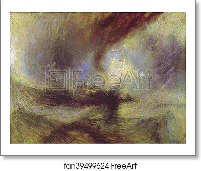 Free art print of Snow Storm - Steam-Boat off a Harbour's Mouth by Joseph Mallord William Turner