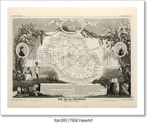 Free art print of Ile de la Réunion - Colonie Française (Océan indien) (hémisphère austral) by Victor Jules Levasseur Free art print of Ile de la Réunion - Colonie Française (Océan indien) (hémisphère austral) by Victor Jules Levasseur