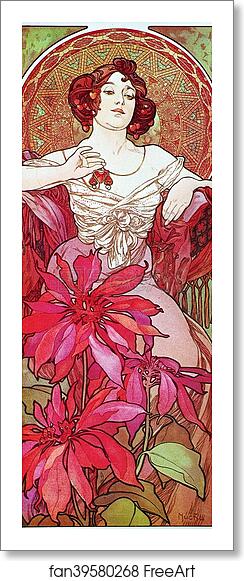 Free art print of Ruby by Alphonse Mucha Free art print of Ruby by Alphonse Mucha