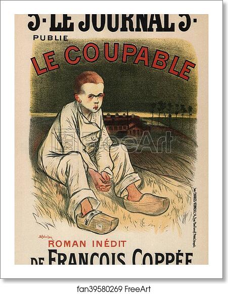 Free art print of Le roman "le Coupable", de François Coppée, publié dans le Journal. by Théophile Steinlen