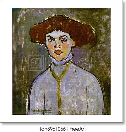 Free art print of Head of a Young Woman by Amedeo Modigliani