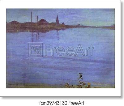 Free art print of Nocturne in Blue and Silver by James Abbott Mcneill Whistler