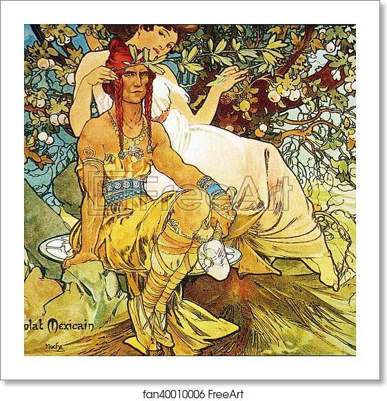 Free art print of Chocolat Mexicain Age Mur/Manhood by Alphonse Mucha Free art print of Chocolat Mexicain Age Mur/Manhood by Alphonse Mucha