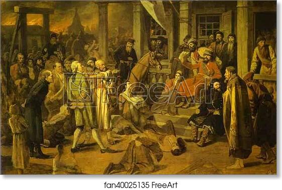 Free art print of Pugachev's Judgment by Vasily Perov