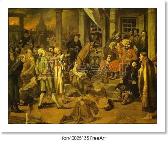 Free art print of Pugachev's Judgment by Vasily Perov