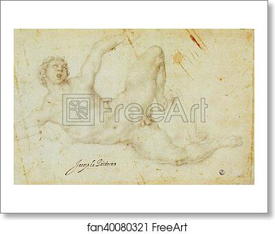 Free art print of Figure Study. (The Kicking Player) by Jacopo Carrucci, Known As Pontormo