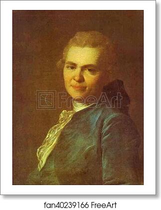 Free art print of Portrait of Unknown Man in a Blue Caftan by Fedor Rokotov
