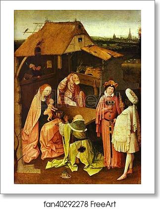 Free art print of Epiphany by Hieronymus Bosch
