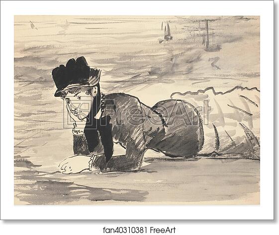 Free art print of Woman Lying on the Beach. Annabel Lee by Édouard Manet Free art print of Woman Lying on the Beach. Annabel Lee by Édouard Manet