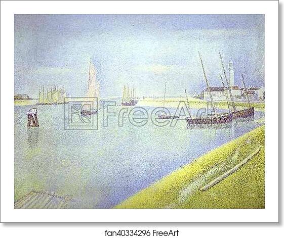 Free art print of The Channel of Gravelines, the Direction to the Sea by Georges Seurat Free art print of The Channel of Gravelines, the Direction to the Sea by Georges Seurat
