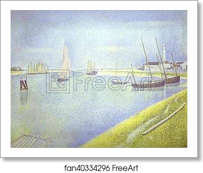 Free art print of The Channel of Gravelines, the Direction to the Sea by Georges Seurat