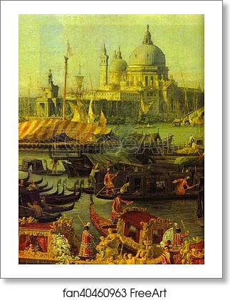 Free art print of The Reception of the French Ambassador in Venice. Detail by Giovanni Antonio Canale, Called Canaletto