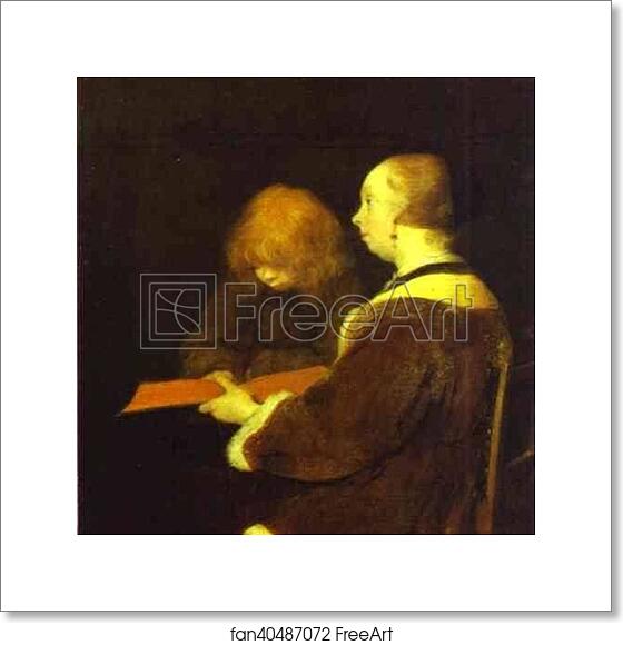 Free art print of The Reading Lesson by Gerard Terborch Free art print of The Reading Lesson by Gerard Terborch