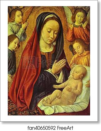 Free art print of The Virgin Surrounded by Angels by Jean Hey, Master Of Moulins