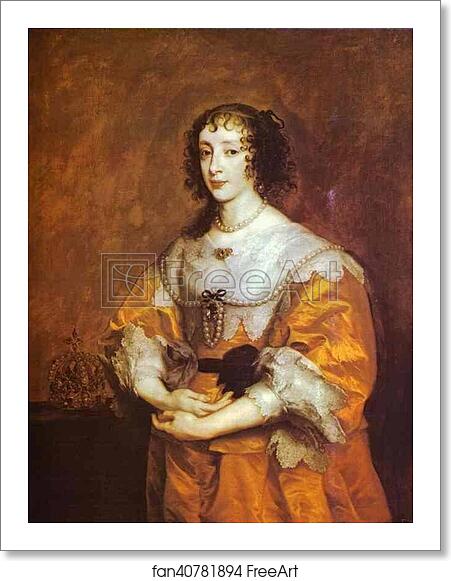 Free art print of Queen Henrietta Maria by Sir Anthony Van Dyck