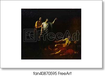 Free art print of Joseph Interprets the Butler's and the Baker's Dreams in a Prison by Alexander Ivanov