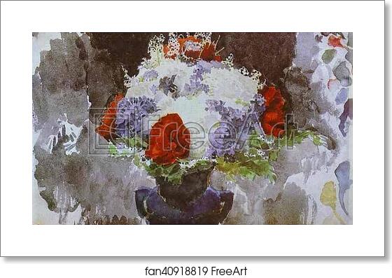 Free art print of Flowers in a Blue Vase by Mikhail Vrubel Free art print of Flowers in a Blue Vase by Mikhail Vrubel