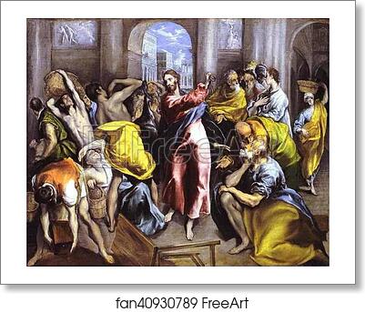 Free art print of Christ Driving the Traders from the Temple by El Greco