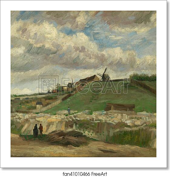 Free art print of The hill of Montmartre with stone quarry by Vincent Van Gogh Free art print of The hill of Montmartre with stone quarry by Vincent Van Gogh