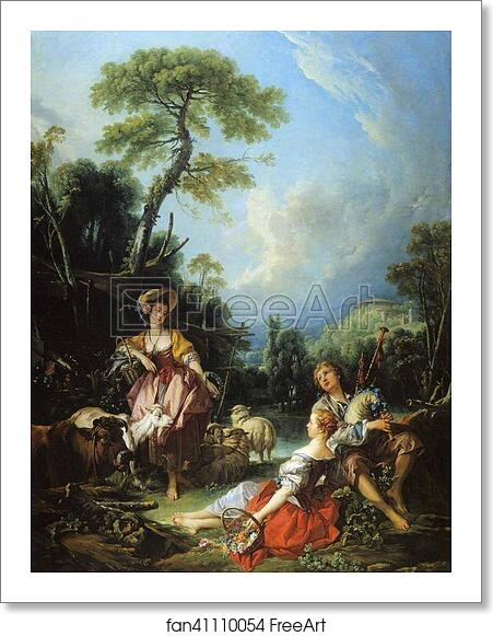 Free art print of A Summer Pastoral by François Boucher Free art print of A Summer Pastoral by François Boucher