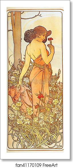 Free art print of Carnation by Alphonse Mucha Free art print of Carnation by Alphonse Mucha