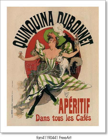 Free art print of Quinquina Dubonnet Apéritif 1895 [1125] by Jules Chéret