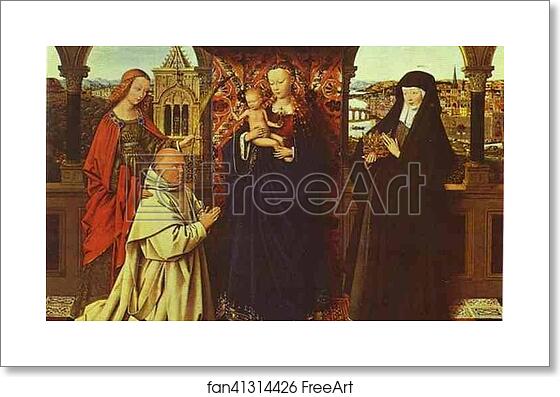 Free art print of Virgin and Child with Saints and Donor by Jan Van Eyck