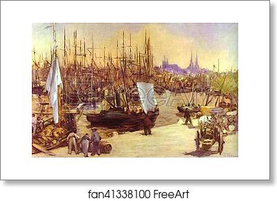 Free art print of The Harbour at Bordeaux by Edouard Manet