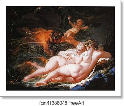 Free art print of Pan and Syrinx by François Boucher