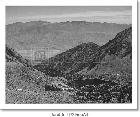 Free art print of Owens Valley from Sawmill Pass, Kings River Canyon (Proposed as a national park), California, 1936. Photographs of National Parks and Monuments, compiled 1941 - 1942, documenting the period ca. 1933 - 1942. by Ansel Adams (1902-1984) Free art print of Owens Valley from Sawmill Pass, Kings River Canyon (Proposed as a national park), California, 1936. Photographs of National Parks and Monuments, compiled 1941 - 1942, documenting the period ca. 1933 - 1942. by Ansel Adams (1902-1984)