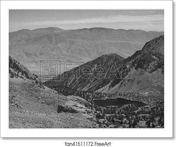 Free art print of Owens Valley from Sawmill Pass, Kings River Canyon (Proposed as a national park), California, 1936.  Photographs of National Parks and Monuments, compiled 1941 - 1942, documenting the period ca. 1933 - 1942. by Ansel Adams (1902-1984)