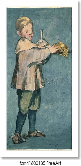 Free art print of Boy Carrying a Tray by Édouard Manet