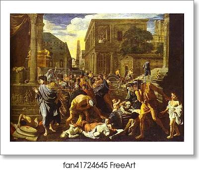 Free art print of The Plague of Ashdod by Nicolas Poussin