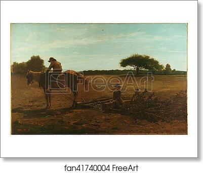 Free art print of The Brush Harrow / Harrowing, Spring Time by Winslow Homer Free art print of The Brush Harrow / Harrowing, Spring Time by Winslow Homer