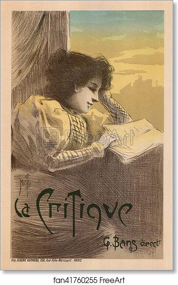 Free art print of Le journal "La Critique". by Misti