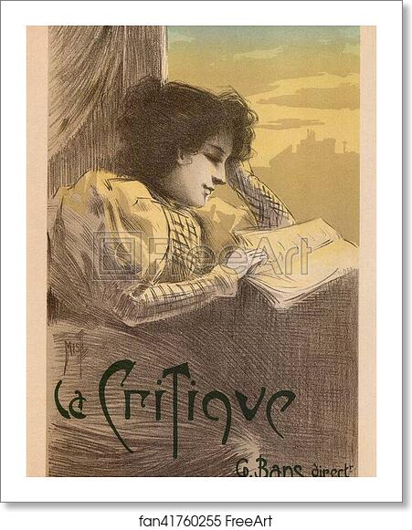 Free art print of Le journal "La Critique". by Misti