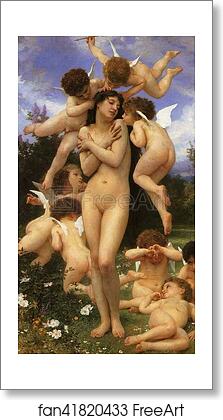 Free art print of The Return of Spring by William-Adolphe Bouguereau