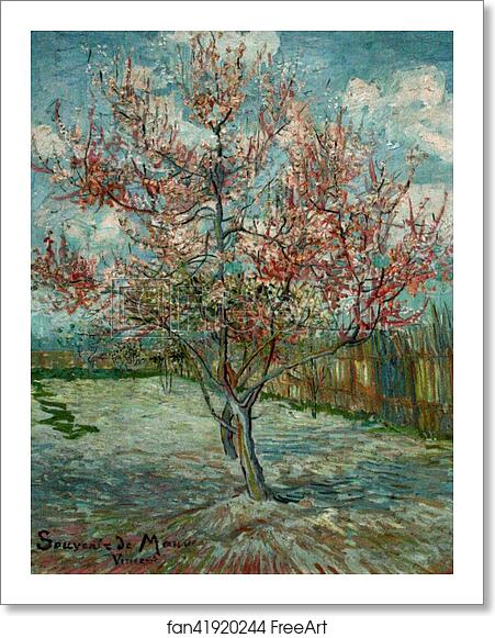 Free art print of Flowering peach tree (Memory of Mauve) by Vincent Van Gogh Free art print of Flowering peach tree (Memory of Mauve) by Vincent Van Gogh