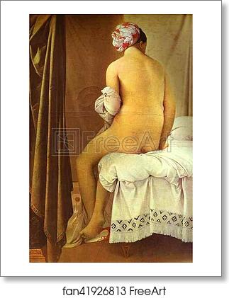Free art print of The Bather of Valpinçon by Jean-Auguste-Dominique Ingres