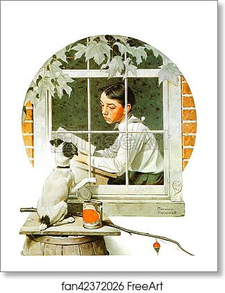 Free art print of Stuck Inside by Norman Rockwell Free art print of Stuck Inside by Norman Rockwell